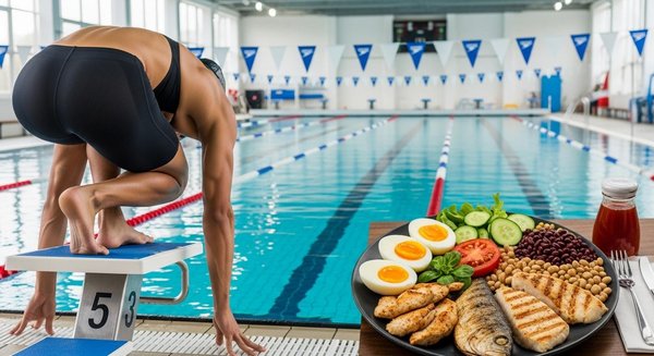 Quels sont les avantages d'un régime protéiné pour nageurs dans leur performance ?